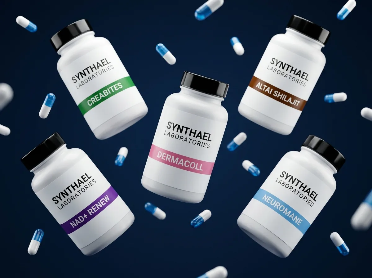 Botes de suplementos Synthael Laboratories